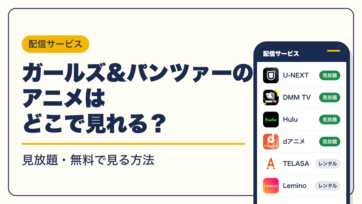 ガールズ&パンツァー 動画配信