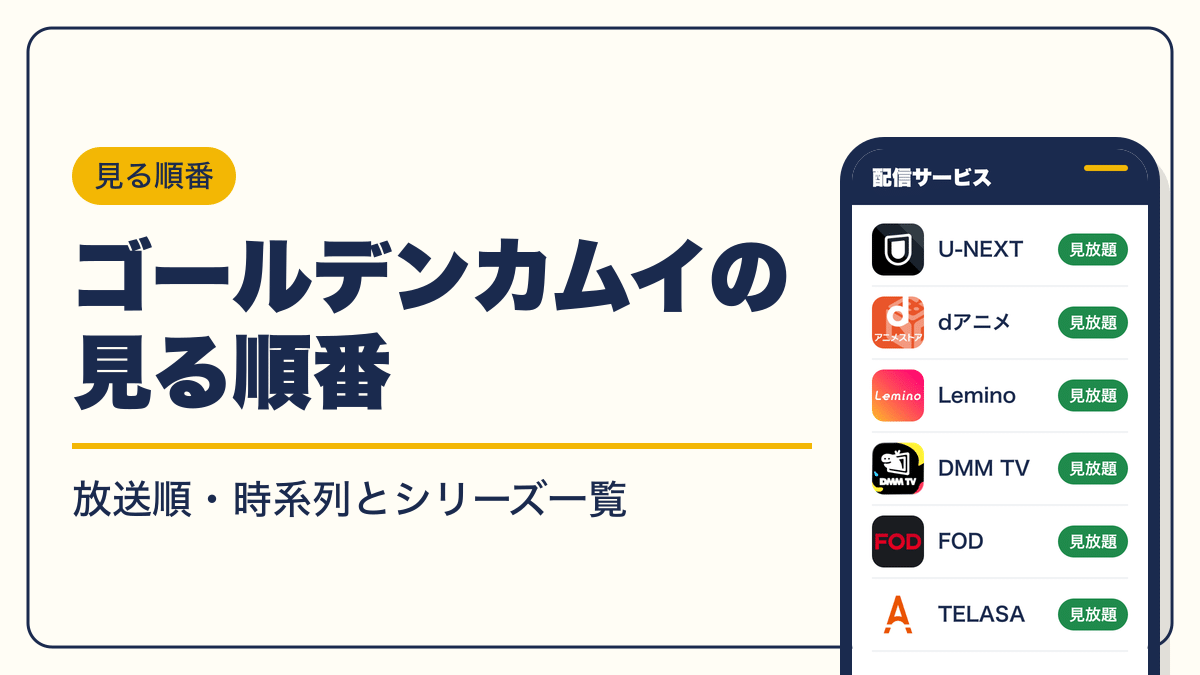 ゴールデンカムイ 動画配信