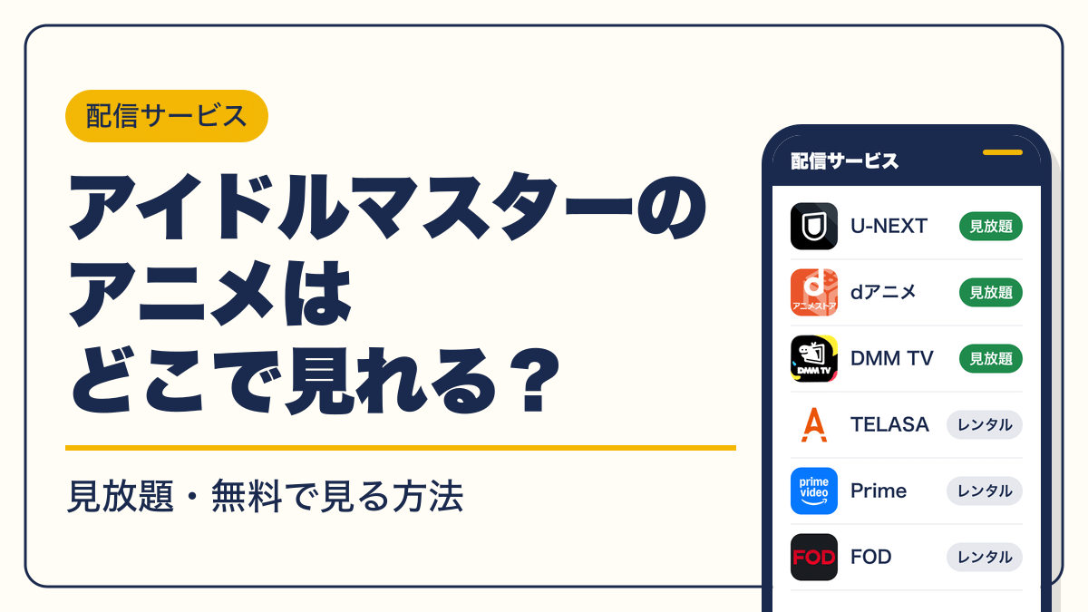 アイドルマスター 動画配信