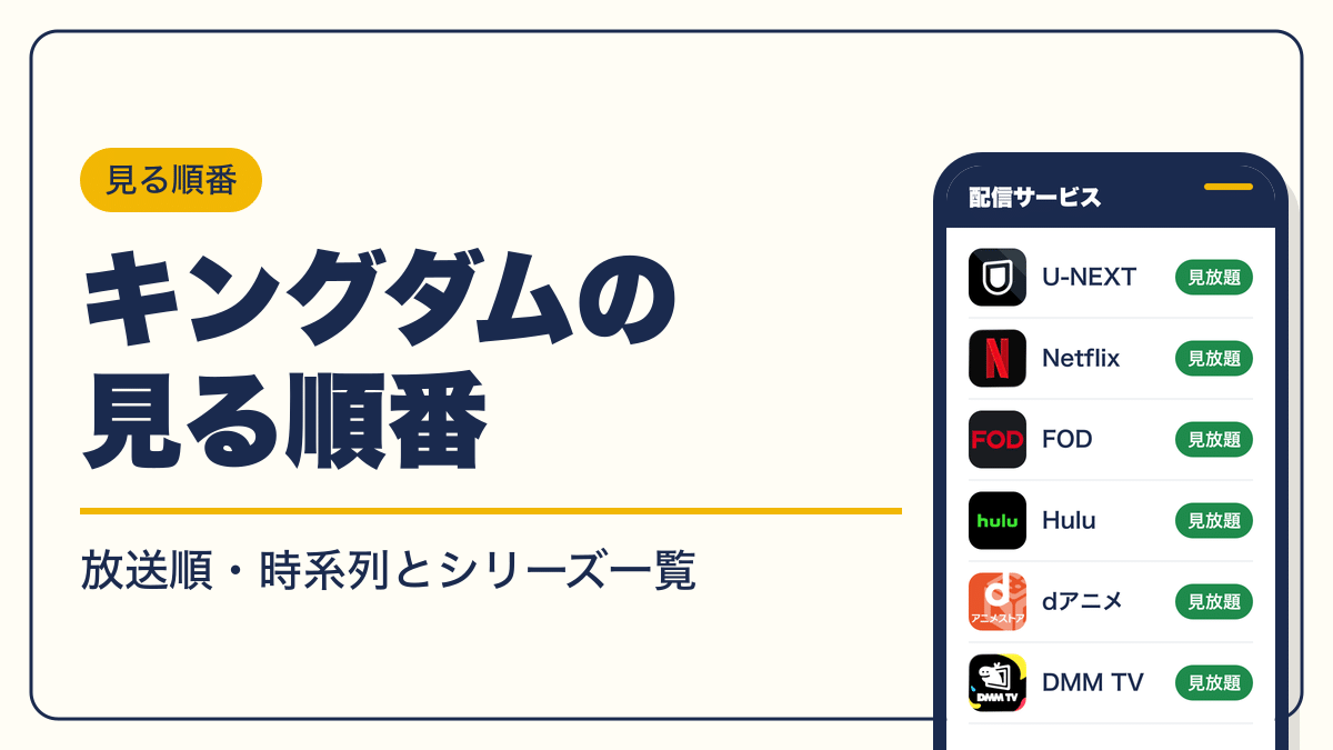 キングダム 動画配信