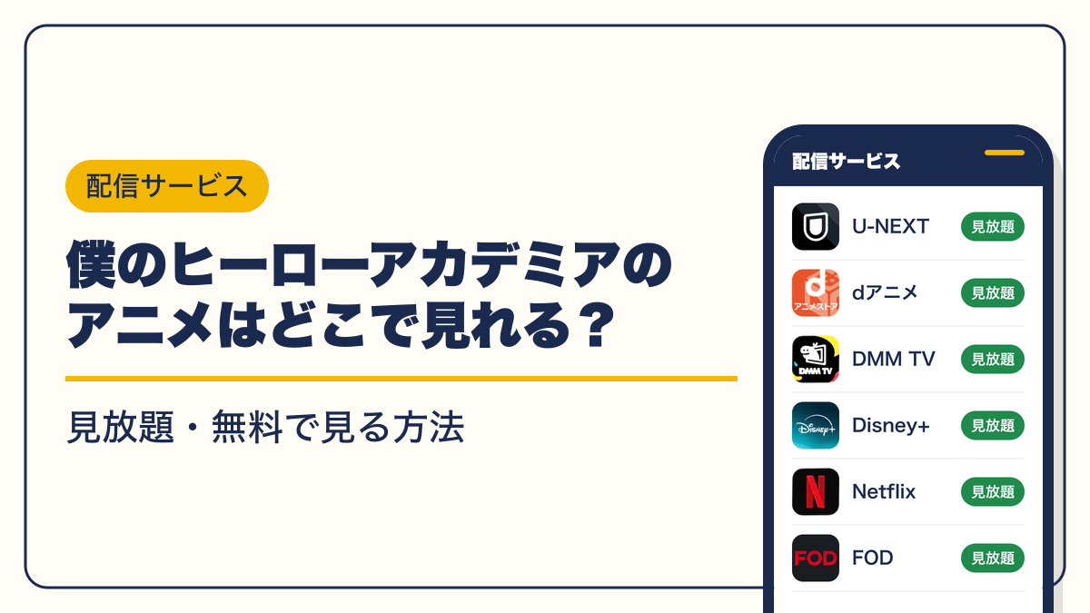 僕のヒーローアカデミア 動画配信