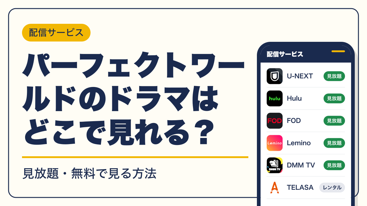 パーフェクトワールド 動画配信