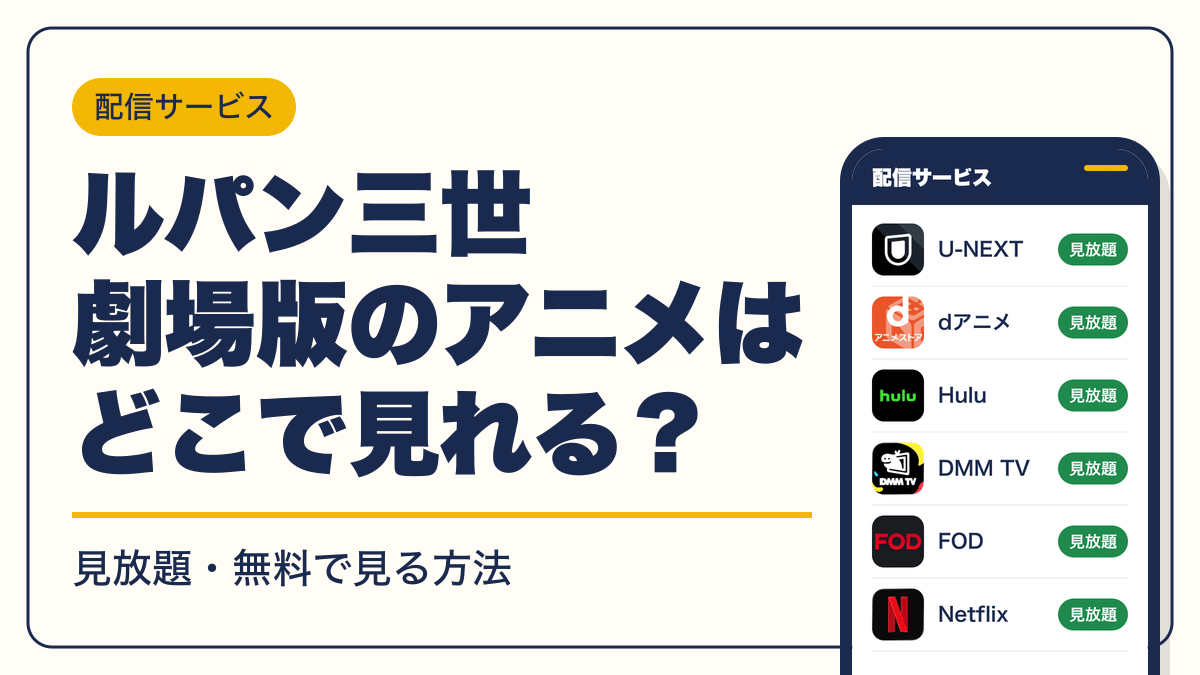 ルパン三世 動画配信