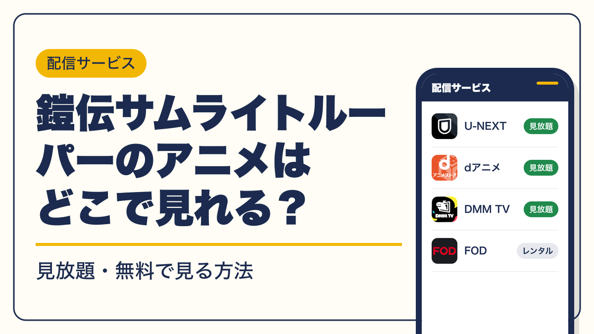 鎧伝サムライトルーパー 動画配信