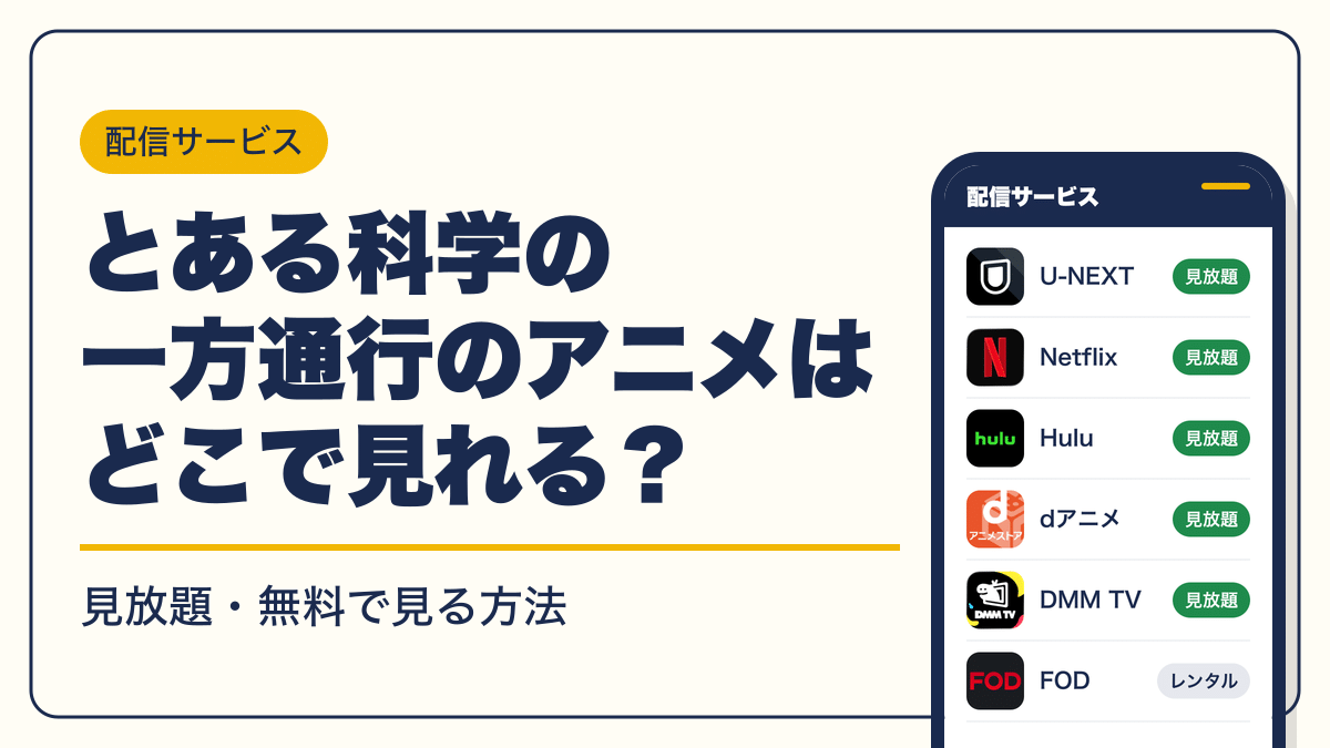 とある科学の一方通行 動画配信