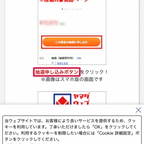 ヤマダ電機 ポケカ 抽選 ヤマダウェブコムでポケカ抽選に応募する手順